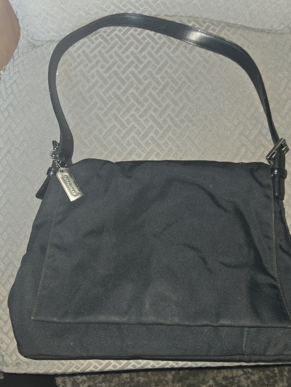 Coach Black Shoulder Tote with Leather Strap